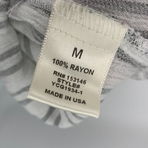 Good Luck White Striped Hollow Shoulder Tunic Top - Picture 5 of 5